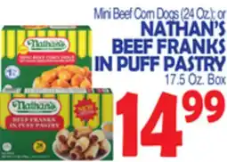 Bravo Supermarkets NATHAN'S BEEF FRANKS IN PUFF PASTRY offer