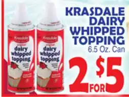 Bravo Supermarkets KRASDALE DAIRY WHIPPED TOPPING offer