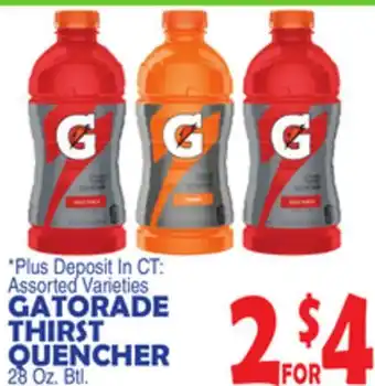 Bravo Supermarkets GATORADE THIRST QUENCHER offer
