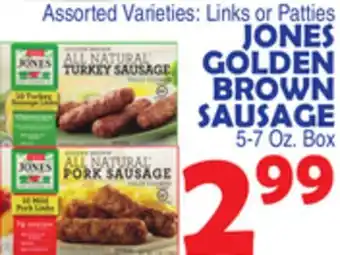 Bravo Supermarkets JONES GOLDEN BROWN SAUSAGE offer
