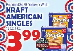 Bravo Supermarkets KRAFT AMERICAN SINGLES offer