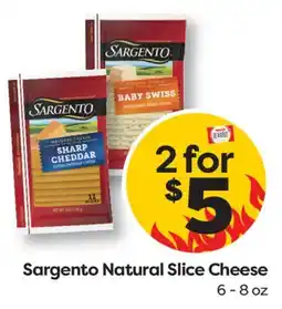 Weis Markets Sargento Natural Slice Cheese offer