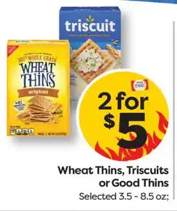 Weis Markets Wheat Thins, Triscuits or Good Thins offer