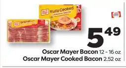 Weis Markets Oscar Mayer Bacon 12 - 16 oz Oscar Mayer Cooked Bacon 2.52 oz offer