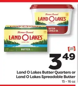 Weis Markets Land O Lakes Butter Quarters or Land O Lakes Spreadable Butter offer