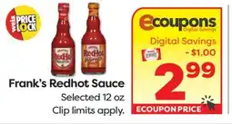 Weis Markets Frank's Redhot Sauce offer