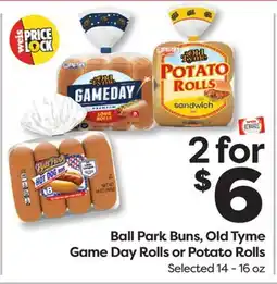 Weis Markets Ball Park Buns, Old Tyme Game Day Rolls or Potato Rolls offer