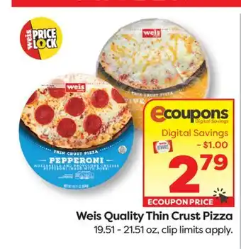 Weis Markets Weis Quality Thin Crust Pizza offer