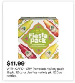 CVS Powerade variety pack 18 pk., 12 oz or Jarritos variety pk. 12.5 oz bottles offer