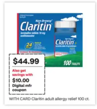 CVS Claritin adult allergy relief 100 ct offer