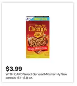 CVS Select General Mills Family Size cereals 16.1-18.8 oz offer