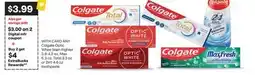 CVS ANY Colgate Optic White Stain Fighter 3.8-4.2 oz, Max 6.3 oz, Total 3.3 oz or 2in1 4.6 oz toothpaste offer