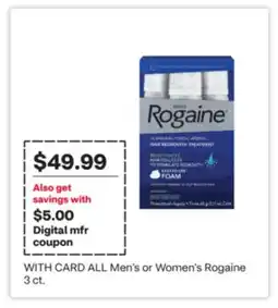 CVS ALL Men's or Women's Rogaine 3 ct offer