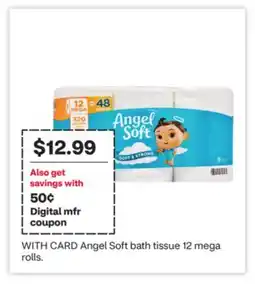 CVS Angel Soft bath tissue 12 mega rolls offer