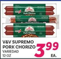 El Paso Grande V&V SUPREMO PORK CHORIZO offer