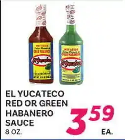 El Paso Grande EL YUCATECO RED OR GREEN HABANERO SAUCE offer