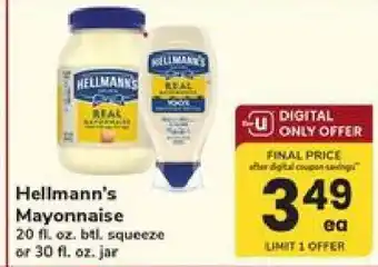 Safeway Hellmann's Mayonnaise offer