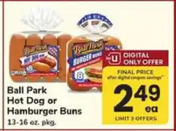 Safeway Ball Park Hot Dog or Hamburger Buns offer