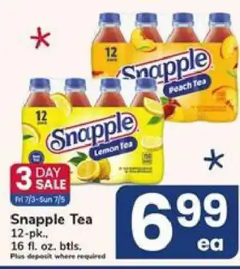 Safeway Snapple Tea offer