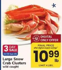 Safeway Large Snow Crab Clusters offer