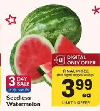 Safeway Seedless Watermelon offer
