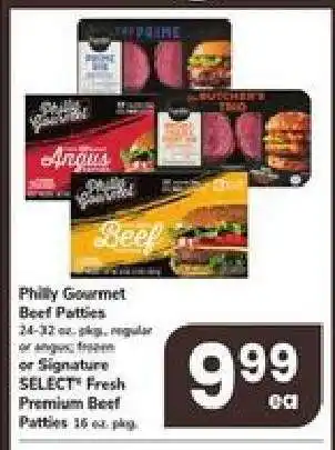 Safeway Philly Gourmet Beef Patties offer