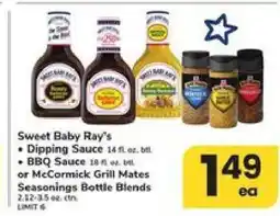 Safeway Sweet Baby Ray's & McCormick Grill Mates offer