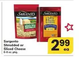 Safeway Sargento Shredded or Sliced Cheese offer