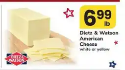 Safeway Dietz & Watson American Cheese offer