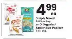 Safeway Simply Naked or O Organics Family Size Popcorn offer