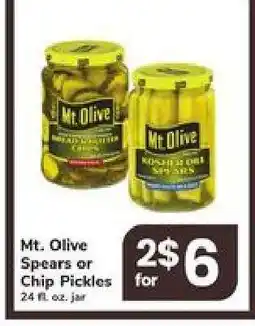 Safeway Mt. Olive Spears or Chip Pickles offer