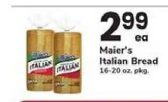 Safeway Maier's Italian Bread offer