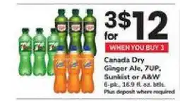 Safeway Canada Dry, 7UP, Sunkist or A&W offer