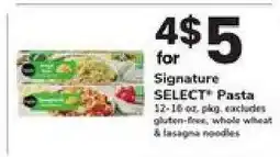 Safeway Signature Select Pasta offer