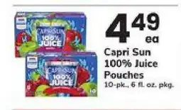 Safeway Capri Sun 100% Juice Pouches offer