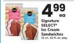 Safeway Signature SELECT Ice Cream Sandwiches offer