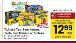Safeway Twisted Tea, Sam Adams, Truly, Sun Cruiser or Sinless offer