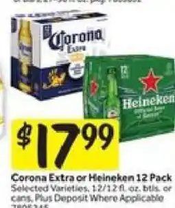 Stop&Shop Corona Extra or Heineken 12 Pack offer