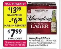Stop&Shop Yuengling 12 Pack offer