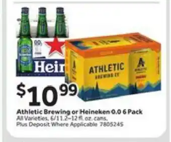 Stop&Shop Athletic Brewing or Heineken 0.0 6 Pack offer