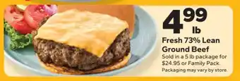 Save a Lot Fresh 73% Lean Ground Beef offer