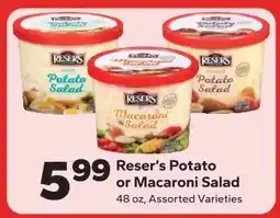 Save a Lot Reser's Potato or Macaroni Salad offer