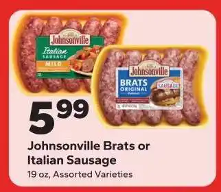 Save a Lot Johnsonville Brats or Italian Sausage offer
