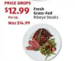 Aldi Fresh Grass-Fed Ribeye Steaks offer