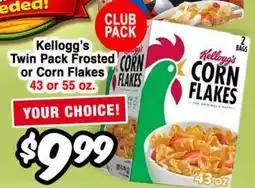 Western Beef Kellogg's Twin Pack Frosted or Corn Flakes offer