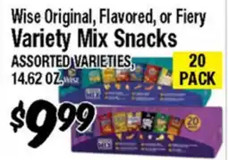 Western Beef Wise Original, Flavored, or Fiery Variety Mix Snacks offer