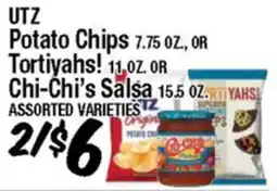 Western Beef UTZ Potato Chips 7.75 OZ., OR Tortiyahs! 11 OZ. OR Chi-Chi's Salsa 15.5 OZ offer