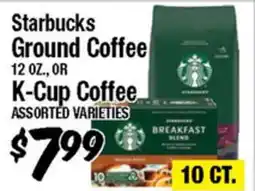 Western Beef Starbucks Ground Coffee 12 OZ., OR K-Cup Coffee offer