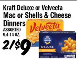 Western Beef Kraft Deluxe or Velveeta Mac or Shells & Cheese Dinners offer