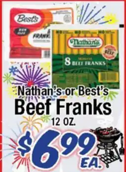 Western Beef Nathan's or Best's Beef Franks offer